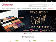 Tablet Screenshot of alexandar-cosmetics.com